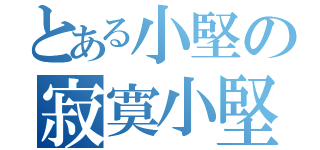 とある小堅の寂寞小堅（）