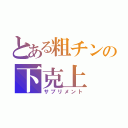 とある粗チンの下克上（サプリメント）