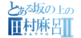 とある坂の上の田村麻呂Ⅱ（タムラマロ）