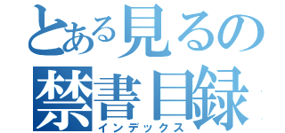 とある見るの禁書目録（インデックス）