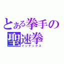 とある拳手の聖速拳（インデックス）