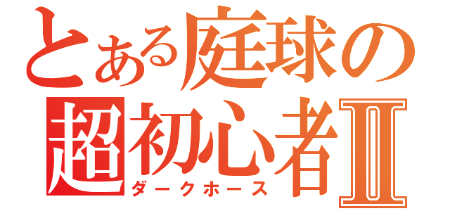 とある庭球の超初心者Ⅱ（ダークホース）