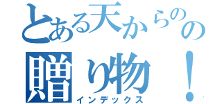 とある天からのの贈り物！！（インデックス）