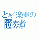 とある楽器の演奏者（ギタリスト）