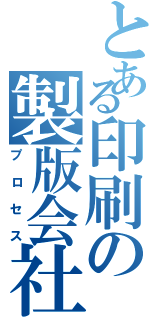 とある印刷の製版会社（プロセス）