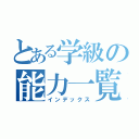 とある学級の能力一覧（インデックス）