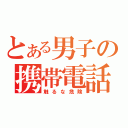 とある男子の携帯電話（触るな危険）