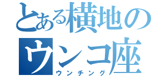 とある横地のウンコ座り（ウンチング）