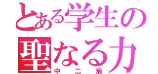 とある学生の聖なる力（中二病）