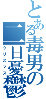 とある毒男の二日憂鬱（クリスマス）