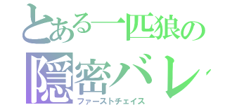 とある一匹狼の隠密バレ（ファーストチェイス）