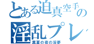 とある迫真空手の淫乱プレイ（真夏の夜の淫夢）