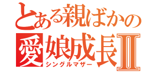 とある親ばかの愛娘成長日給Ⅱ（シングルマザー）