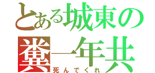 とある城東の糞一年共（死んでくれ）