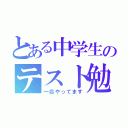 とある中学生のテスト勉強（一応やってます）