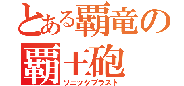 とある覇竜の覇王砲（ソニックブラスト）