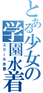 とある少女の学園水着（スクール水着）