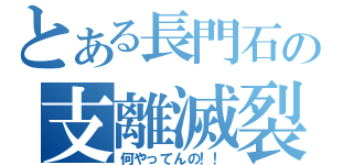 とある長門石の支離滅裂（何やってんの！！）