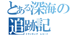 とある深海の追跡記（トラッキング レコード）