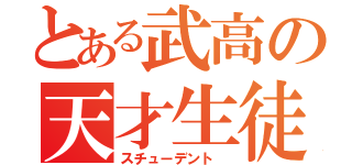 とある武高の天才生徒（スチューデント ）