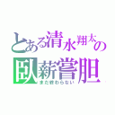 とある清水翔太の臥薪嘗胆（まだ終わらない）