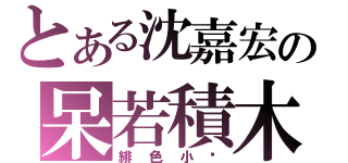 とある沈嘉宏の呆若積木（緋色小貓）