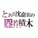 とある沈嘉宏の呆若積木（緋色小貓）