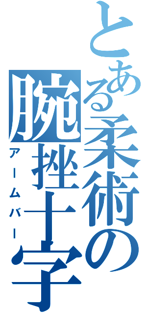 とある柔術の腕挫十字固（アームバー）