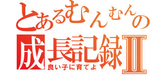 とあるむんむんの成長記録Ⅱ（良い子に育てよ）