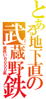 とある地下直の武蔵野鉄道（黄色い６０００系）