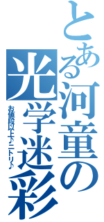 とある河童の光学迷彩（お値段以上♪ニトリ♪）