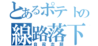 とあるポテトの線路落下（自殺志願）