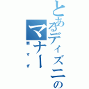 とあるディズニーランドのマナー（悪すぎ）