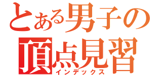 とある男子の頂点見習い（インデックス）