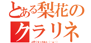 とある梨花のクラリネット（上手くなったねぇ（・ω・））