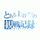 とある上谷アンバサダーの観戦記録（インデックス）