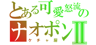 とある可愛怒流のナオポンⅡ（ケチャ厨）