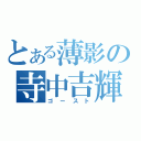 とある薄影の寺中吉輝（ゴースト）