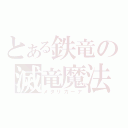 とある鉄竜の滅竜魔法（メタリカーナ）