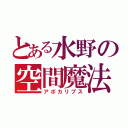 とある水野の空間魔法（アポカリプス）