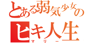 とある弱気少女のヒキ人生（マリー）