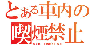 とある車内の喫煙禁止（ｎｏｎ ｓｍｏｋｉｎｇ）