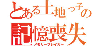 とある土地っ子の記憶喪失（メモリーブレイカー）