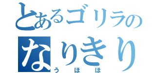 とあるゴリラのなりきり集団（うほほ）