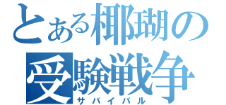 とある椰瑚の受験戦争（サバイバル）