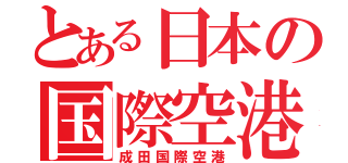 とある日本の国際空港（成田国際空港）