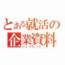 とある就活の企業資料（パンフレット）