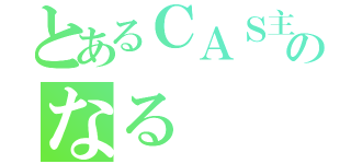 とあるＣＡＳ主のなる（）