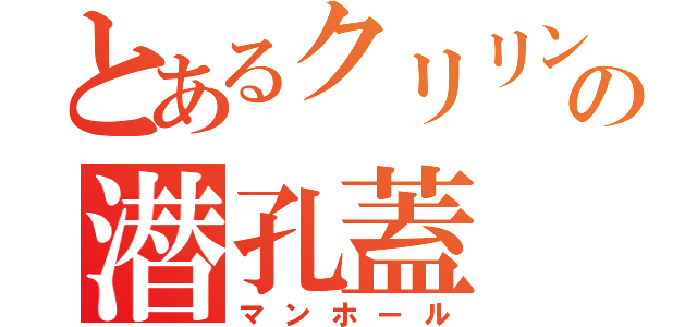 とあるクリリンの潜孔蓋（マンホール）