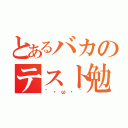 とあるバカのテスト勉強（´・ω・｀）